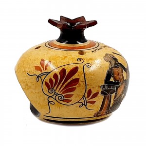 Ceramic Pottery,Pomegranates 11cm with candle,Goddess Artemis,Achilles