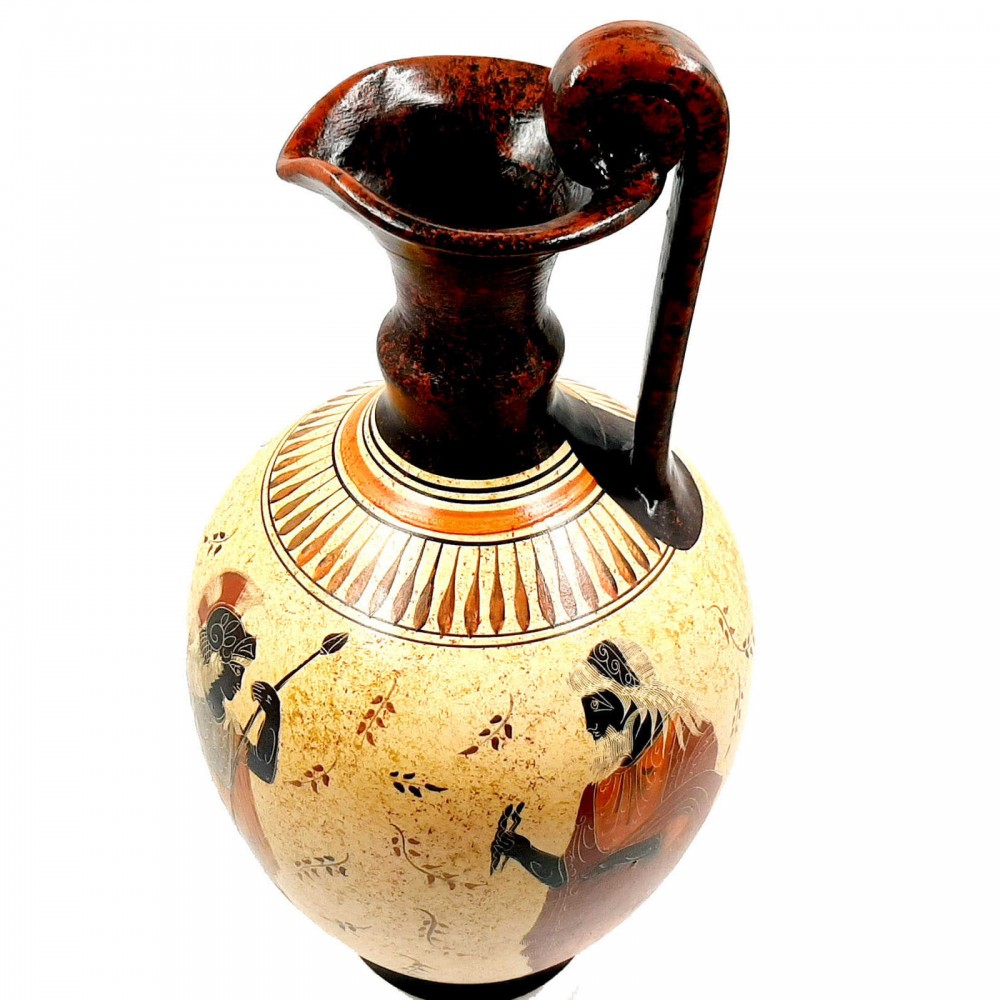 Greek Pottery Vase,Oinochoe 38cm,Goddess Aphrodite with Adonis