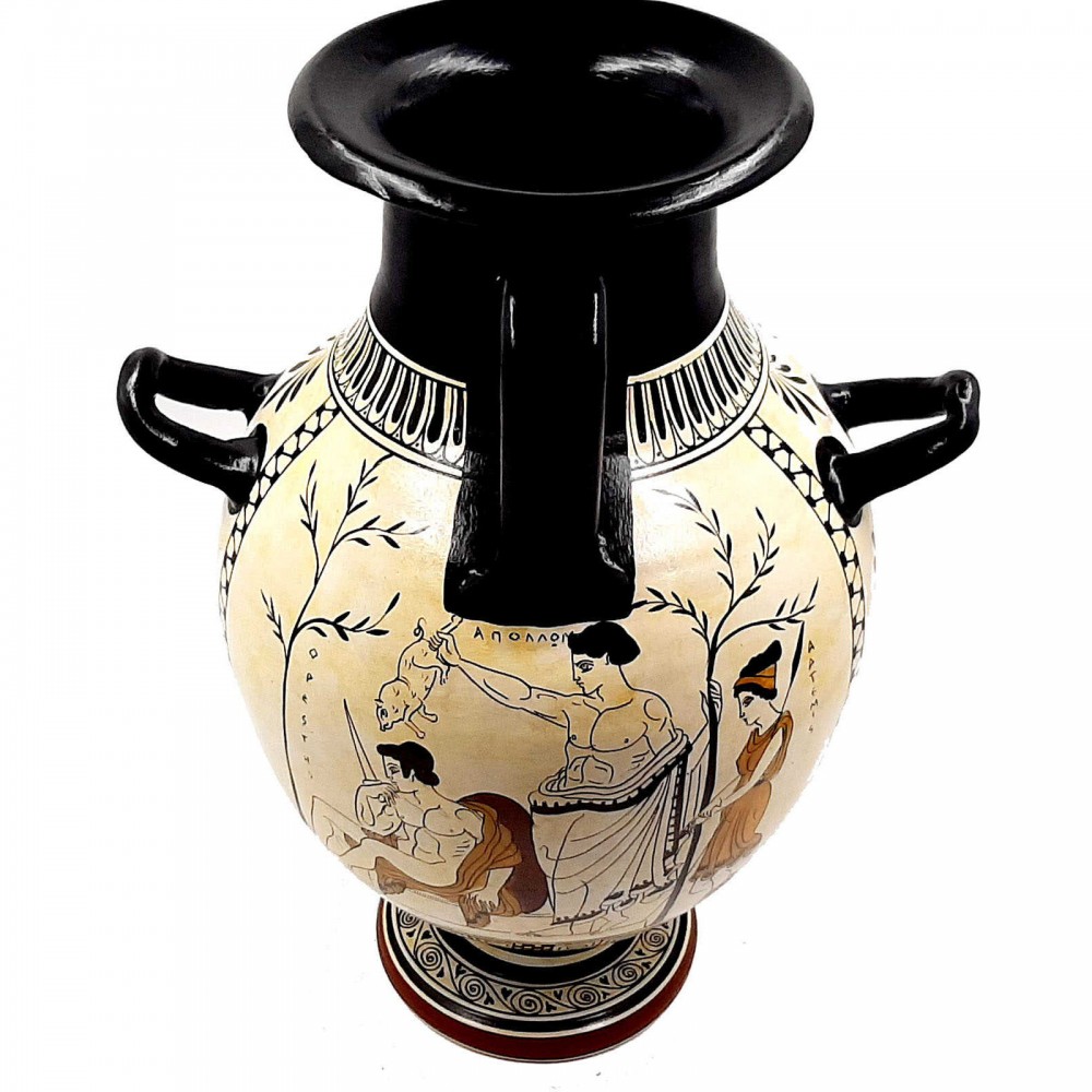 Attic White Ground,3 handle Hydria 36cm,Odysseus and the Sirens