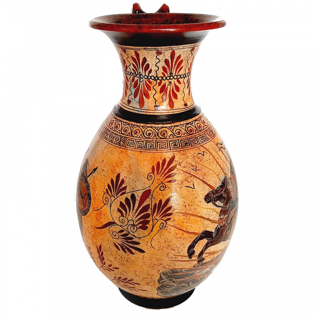 Ancient Greek Vase Jar 36cm,Phaethon and Achilles with Pythia