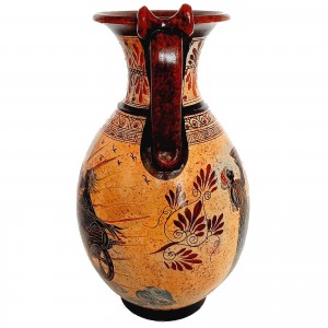 Ancient Greek Vase Jar 36cm,Phaethon and Achilles with Pythia