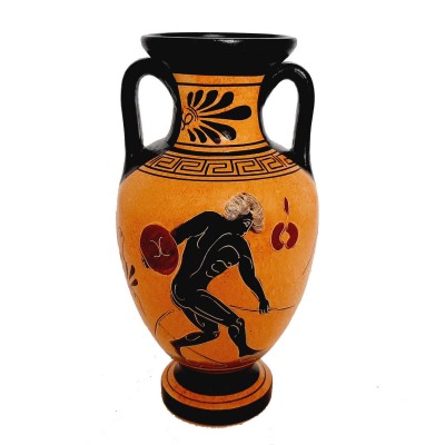 Ancient Greek Pottery Amphora 22cm,shows themes from Ancient Olympics