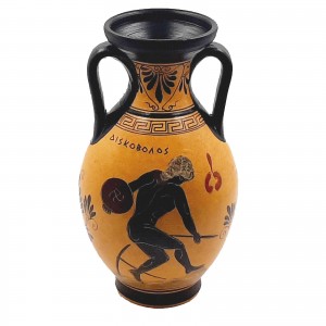 Ancient Greek Pottery Vase 26cm,shows themes from Ancient Olympics