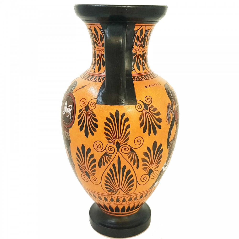 Black figure Pottery Vase,Amphora 31cm, The sacrifice of Iphigeneia