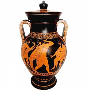 Red Figure Pottery Vase Replicas 45cm,Arming of Hector,Priam and Hecuba